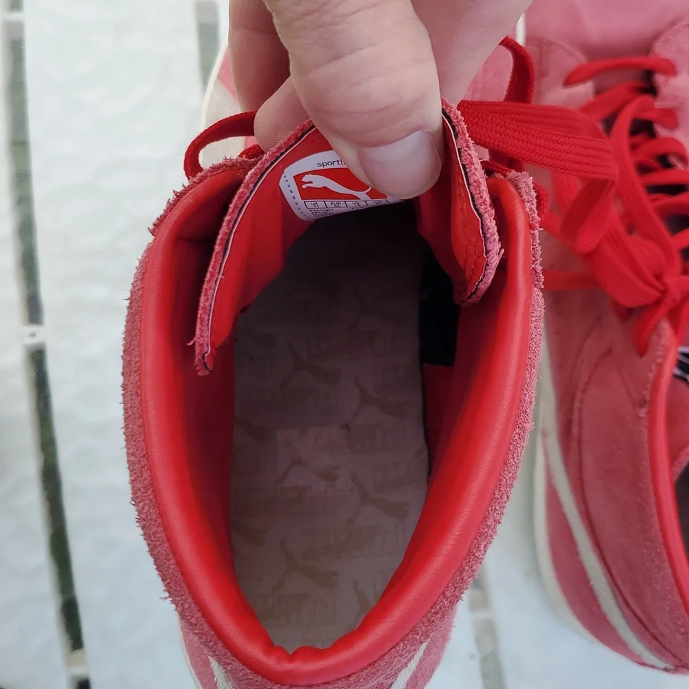 Puma Hi Tops Size US 12. Red With Gray And White. GPWC